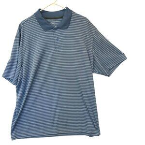 Croft & Barrow Men's 2-Button Golf Polo Shirt Se XXL in Blue Stripes Activewear